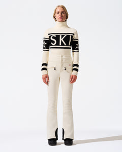 Aurora High Waist Flare Pant - Snow White
