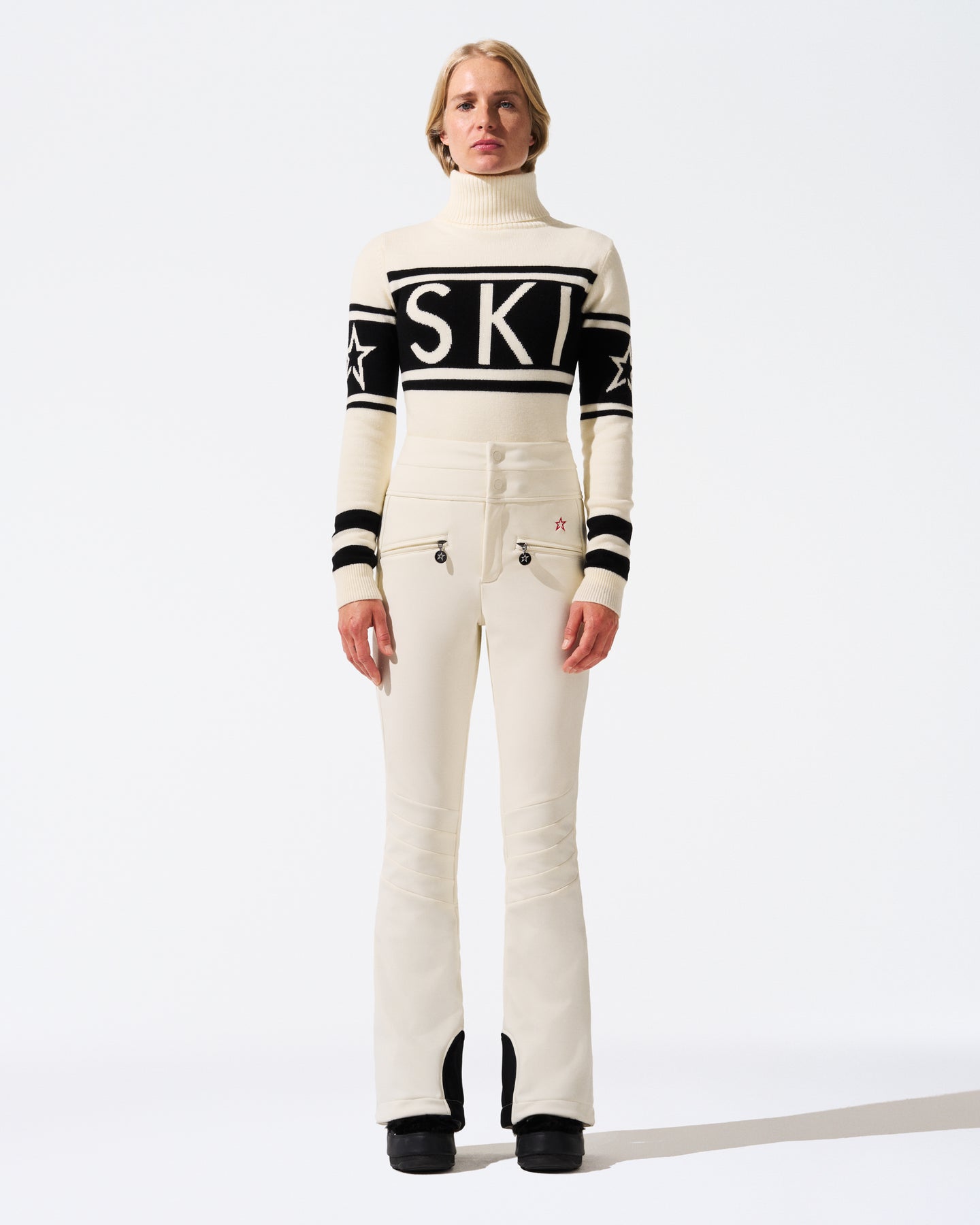 Aurora High Waist Flare Pant - Snow White