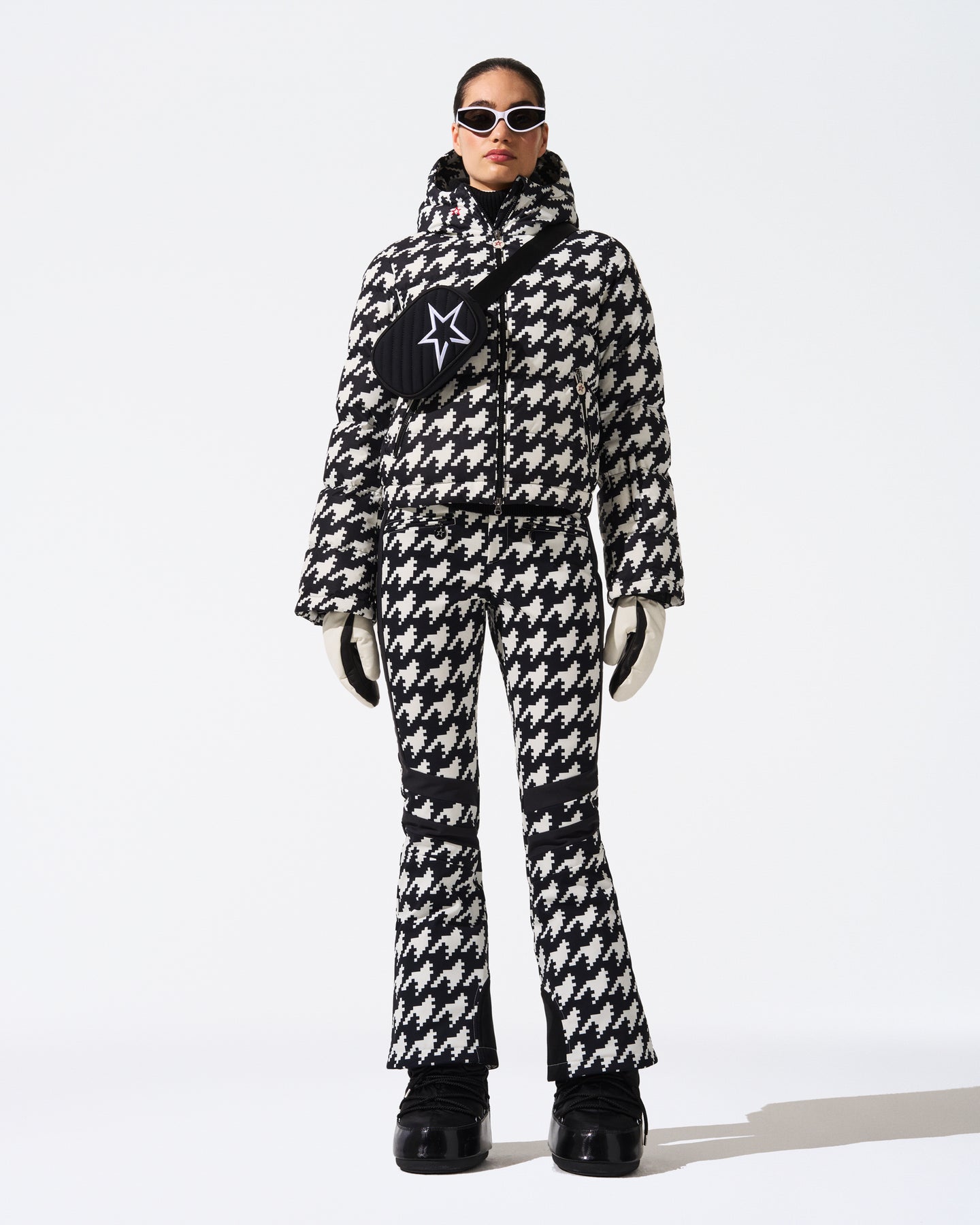 Polar Flare Ski Jacket II - Houndstooth - Black/Snow White