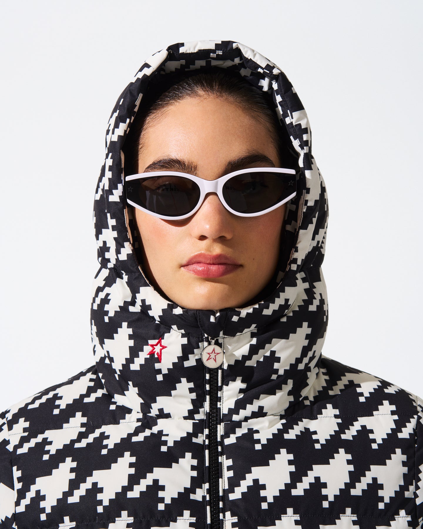 Polar Flare Ski Jacket II - Houndstooth - Black/Snow White