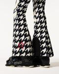 Polar Flare Ski Suit - B&W Houndstooth