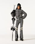 Polar Flare Ski Suit - B&W Houndstooth