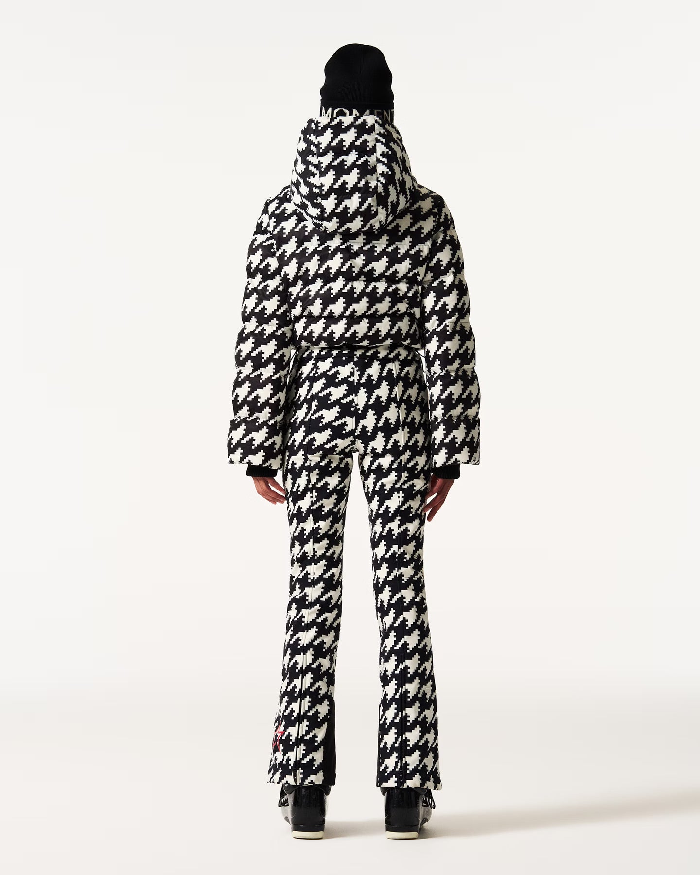 Polar Flare Ski Suit - B&W Houndstooth