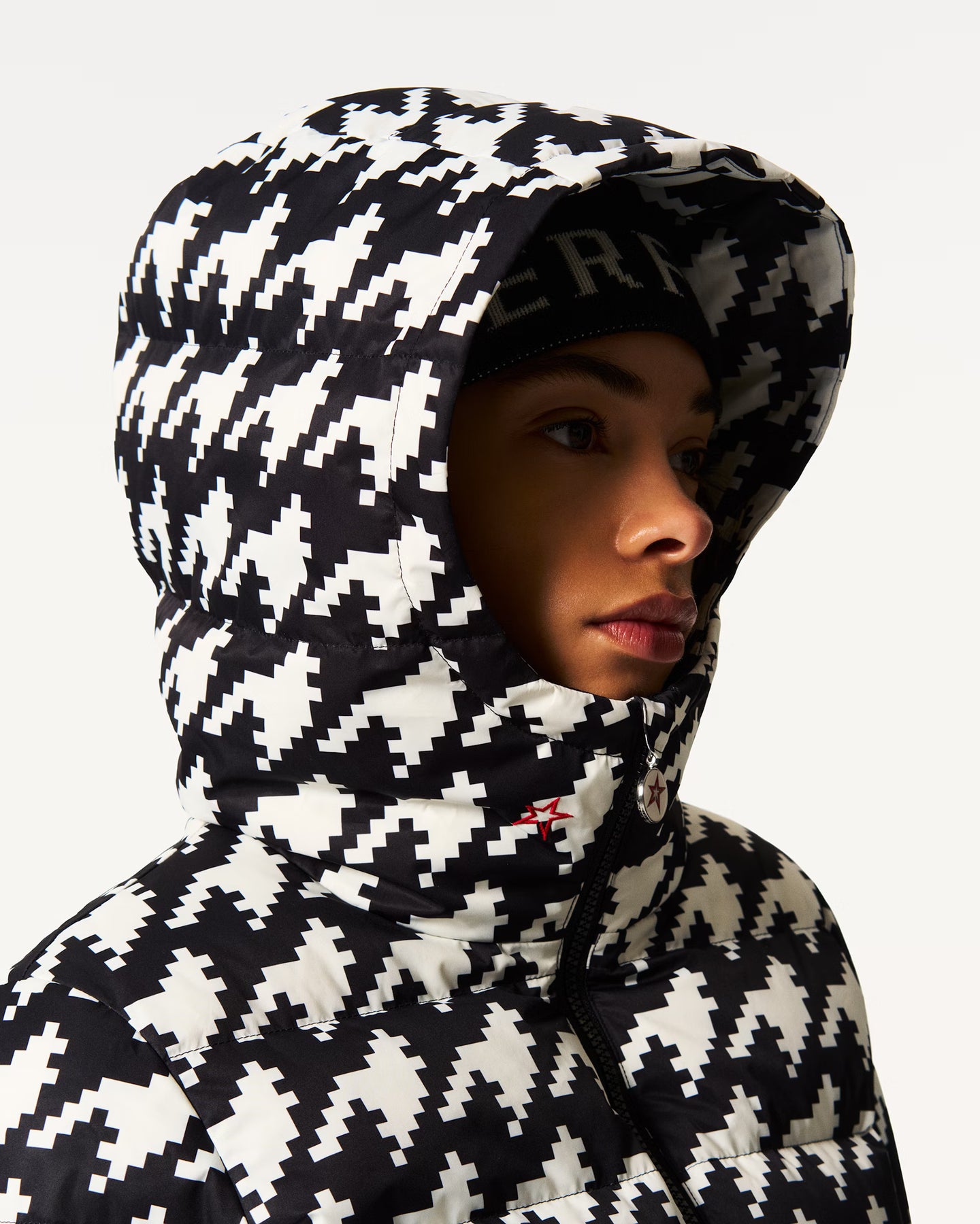 Polar Flare Ski Suit - B&W Houndstooth