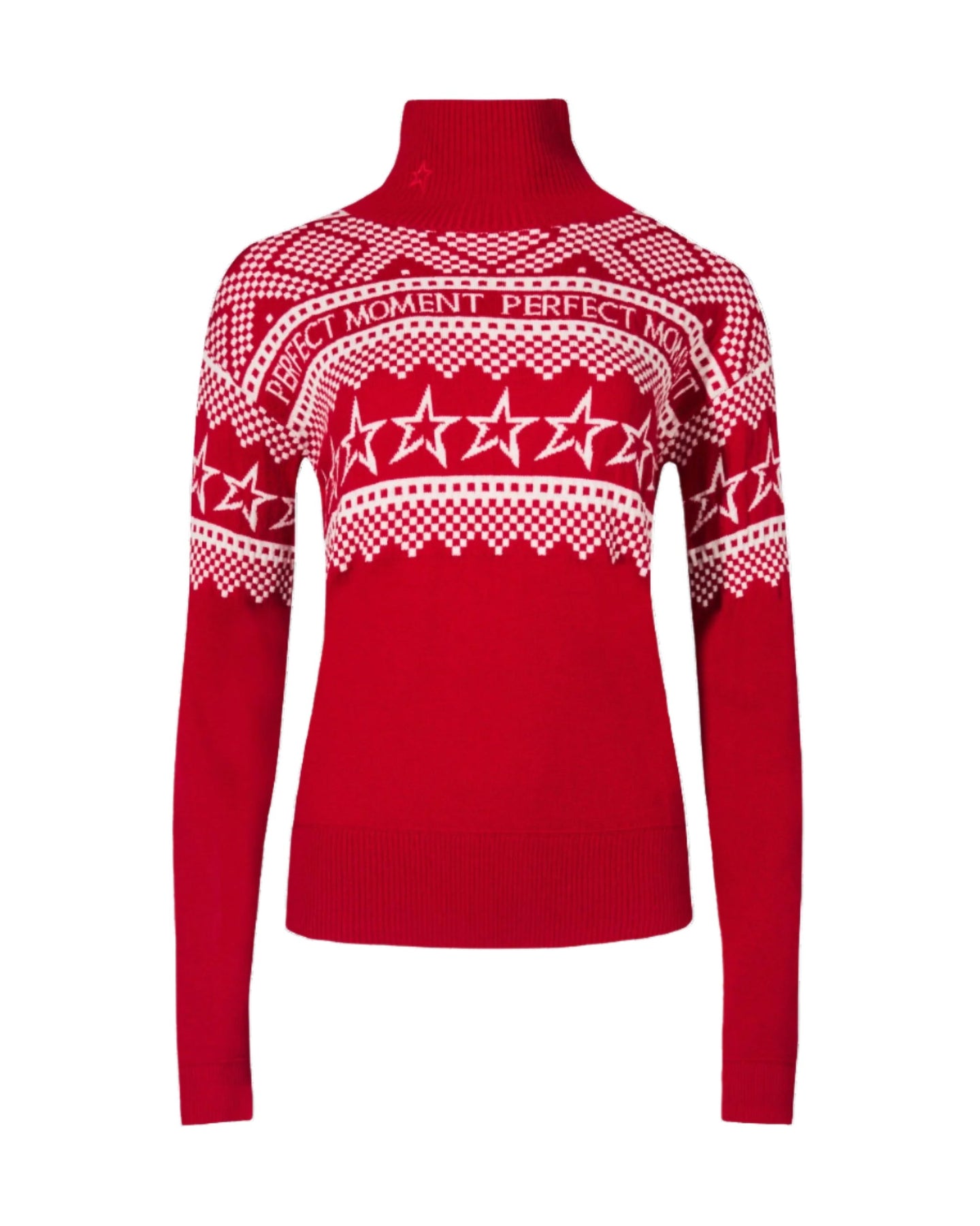 Holiday Roll Neck - Red/White