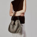 Day Gw Woolen Check Sm Shopper - Forest Night