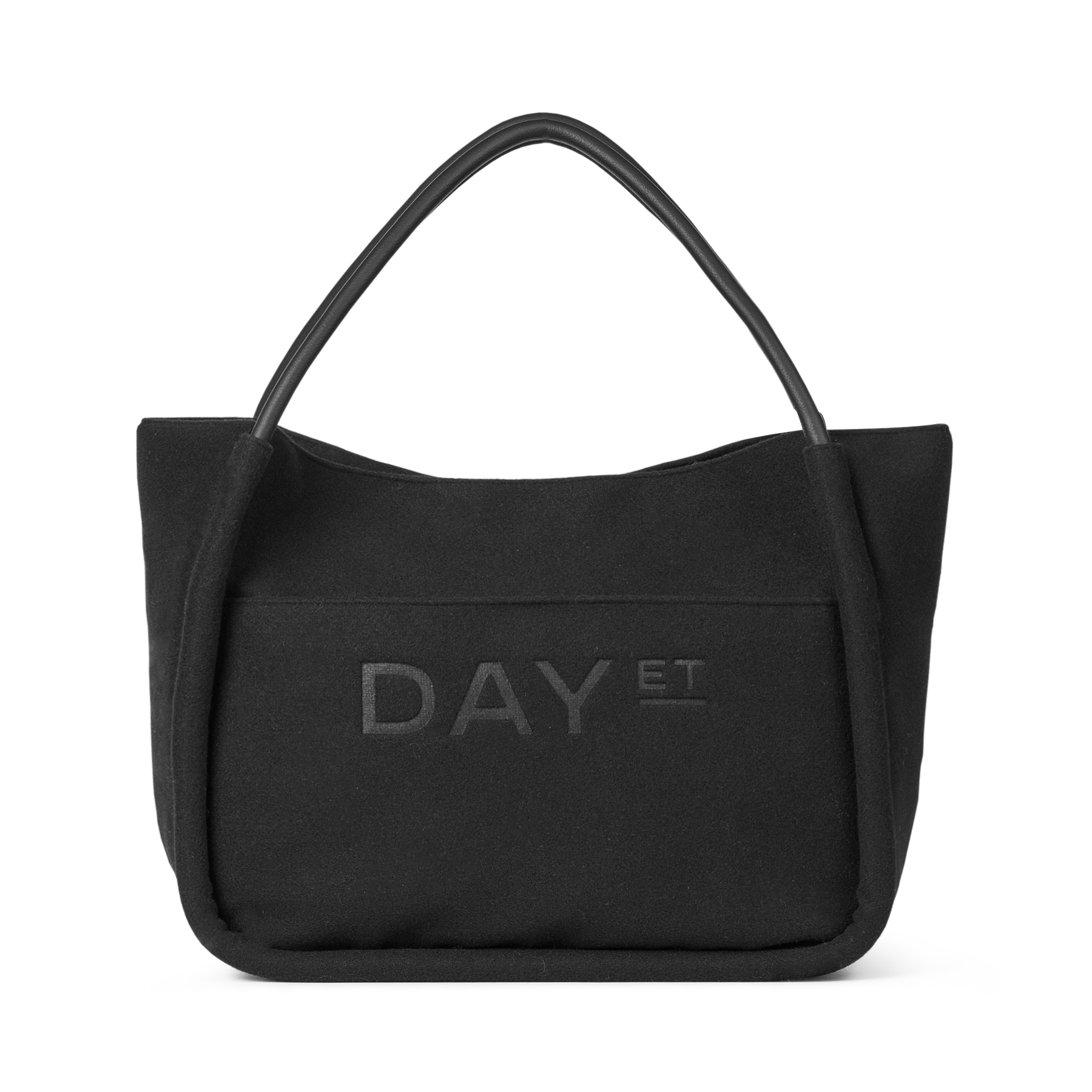 Day Woolen Small Shopper - Black