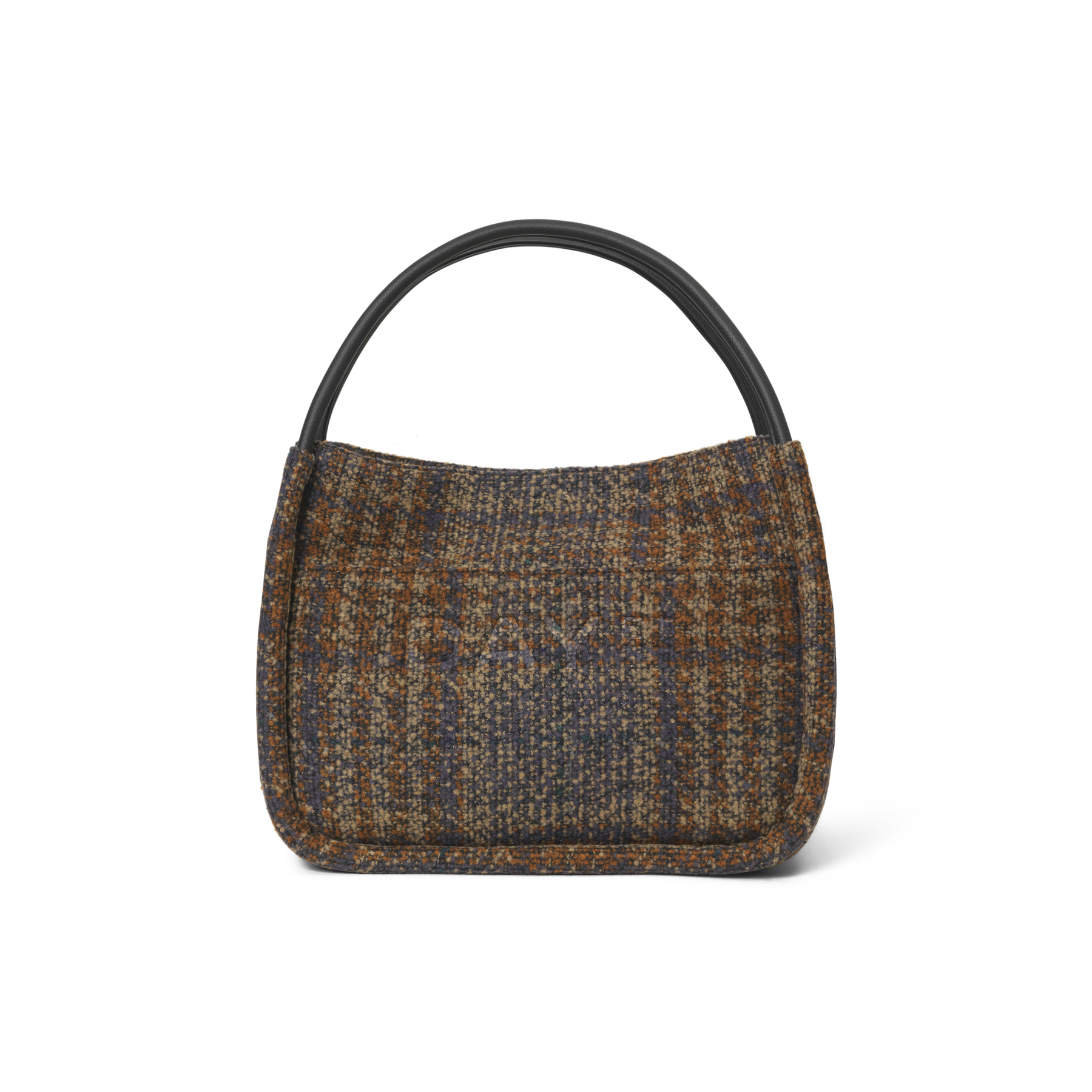 Day Woolen Check Small Shopper - Major Brown