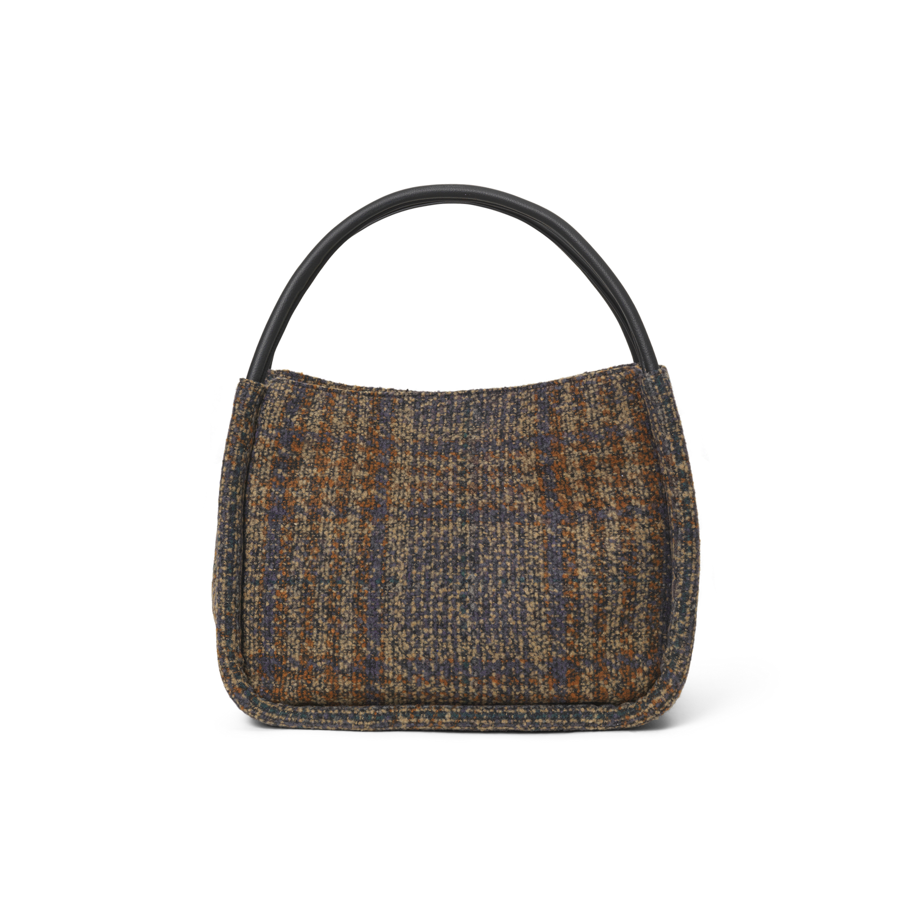Day Woolen Check Small Shopper - Major Brown