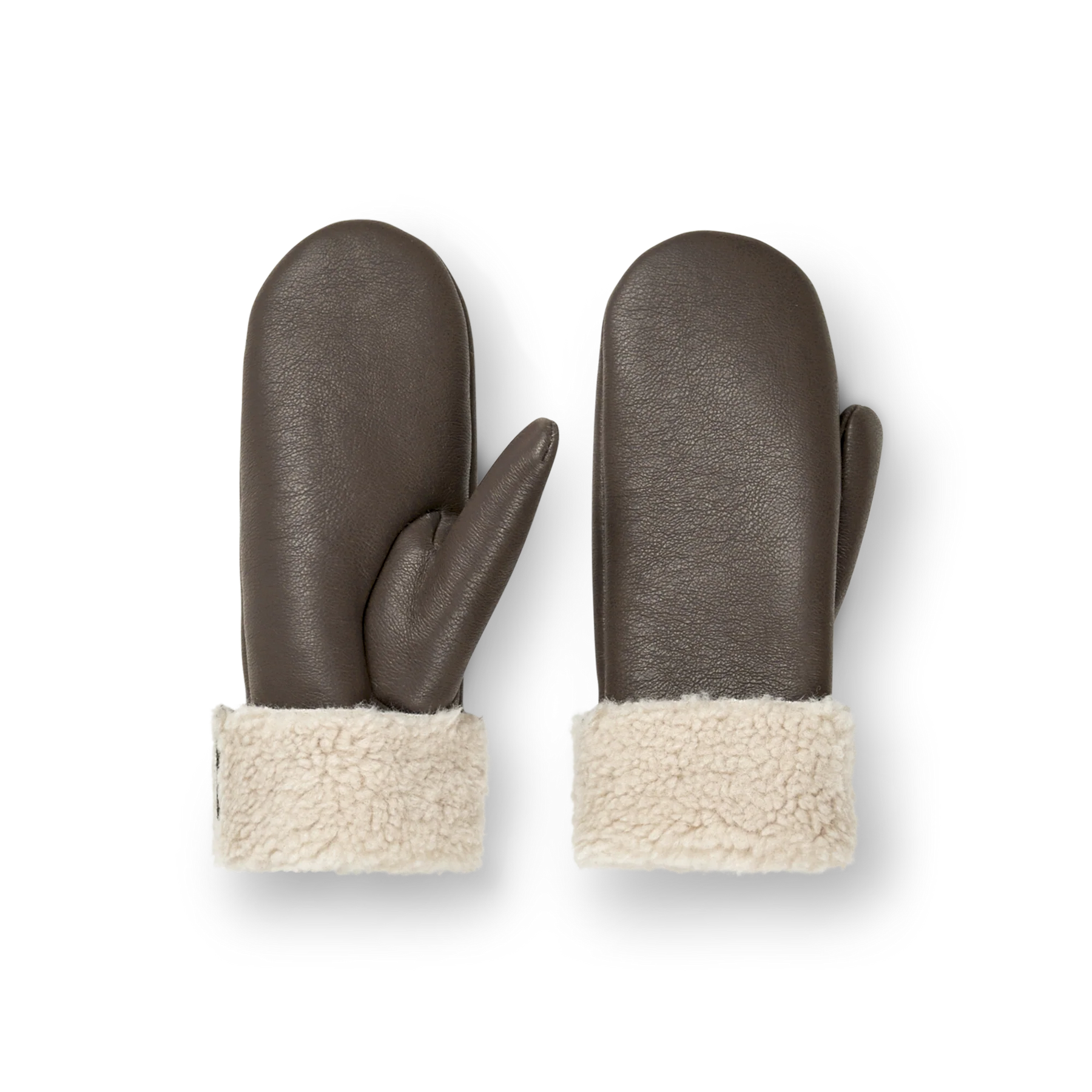 Day Faux Shearling Mittens - Major Brown