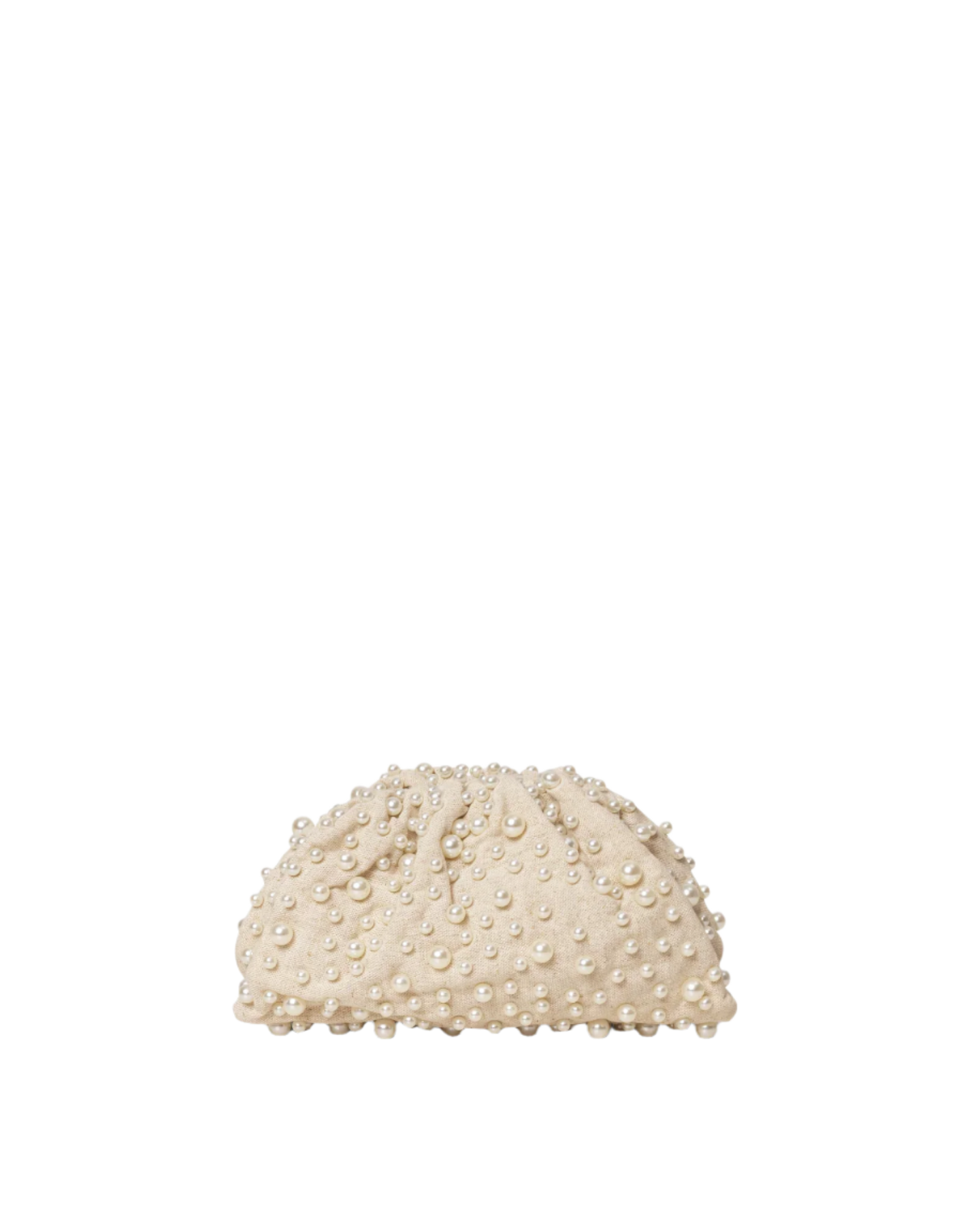 Day Pearl Linen Clutch - Whitecap Gray