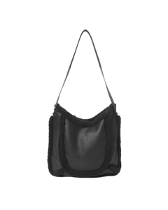 Day Faux Shearling Shoulder - Black