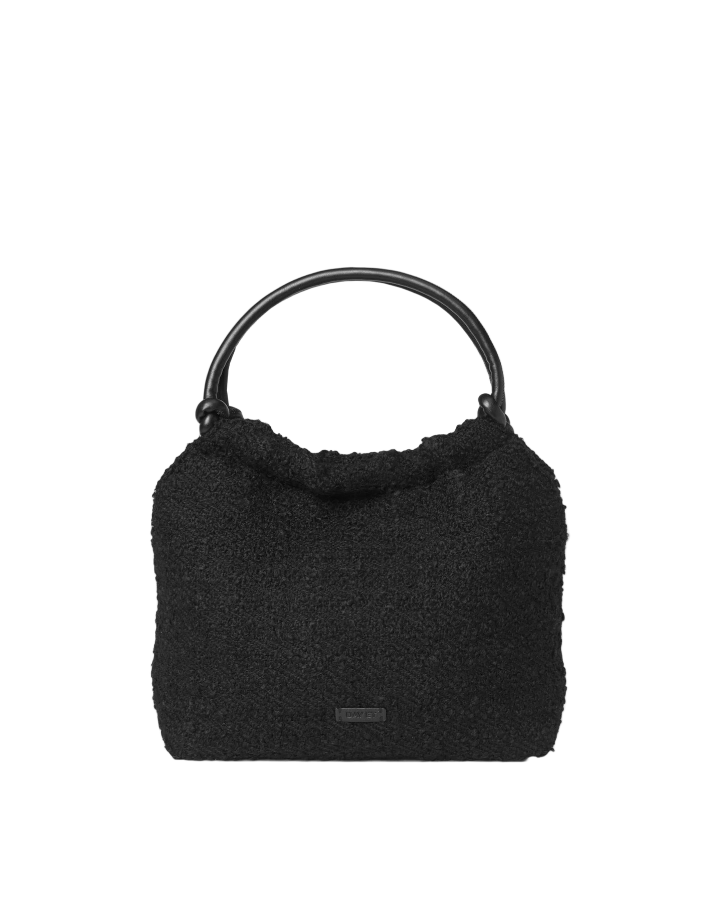 Day Woolen Pop Scrunch Bag S - Black
