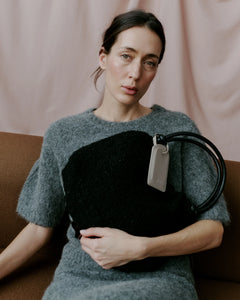 Day Woolen Pop Scrunch Bag S - Black