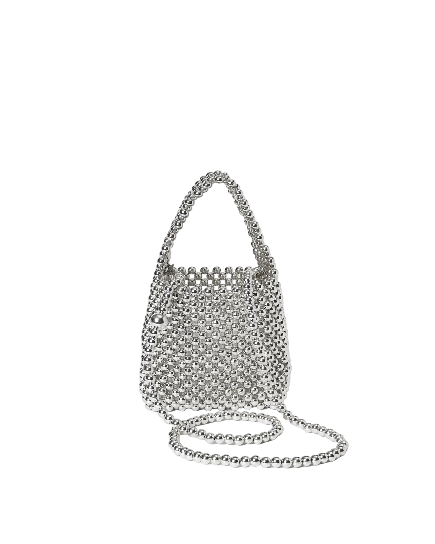Day Beaded Chrome Handbag - Silver