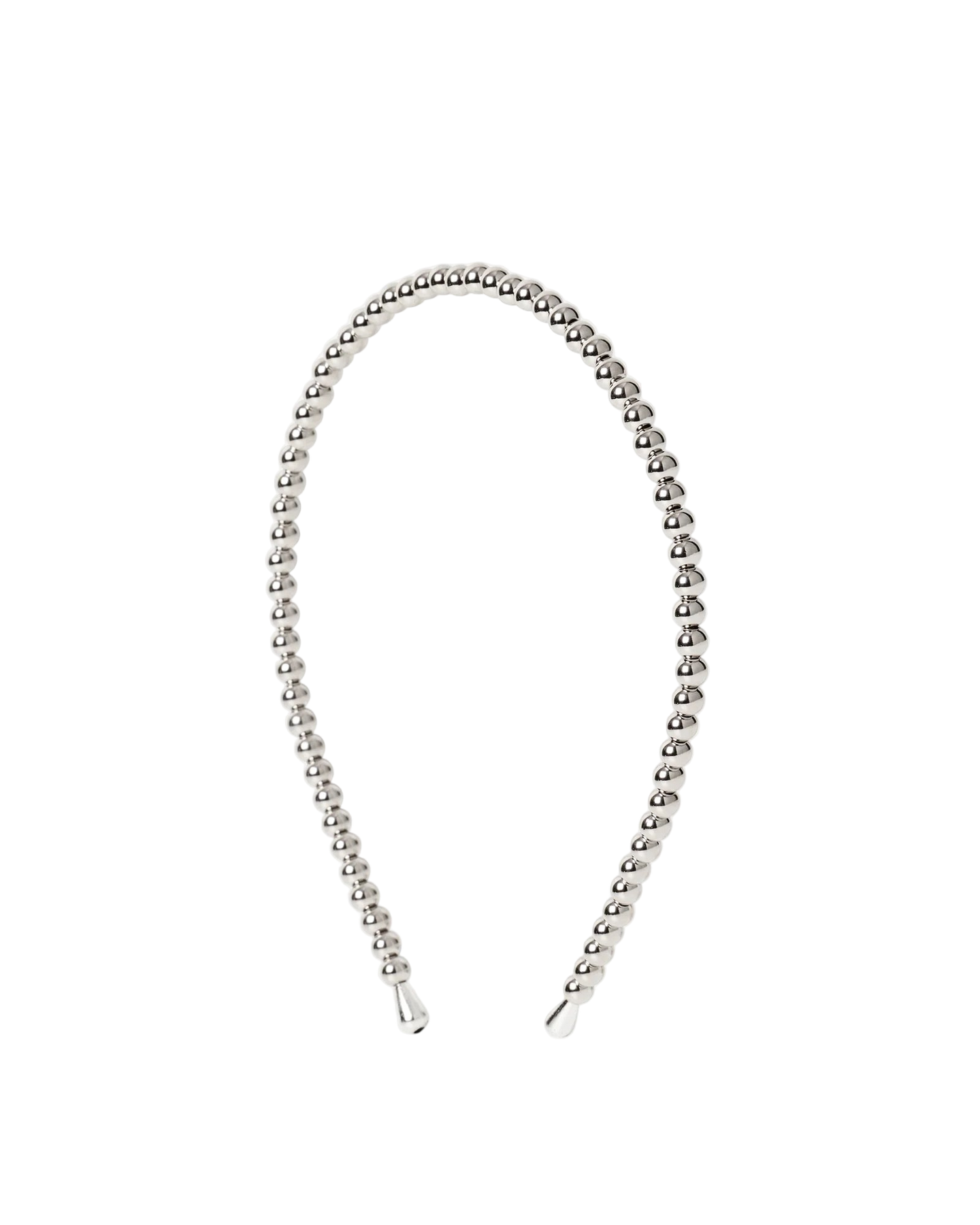 Day Beaded Chrome Slim Hair - Silver