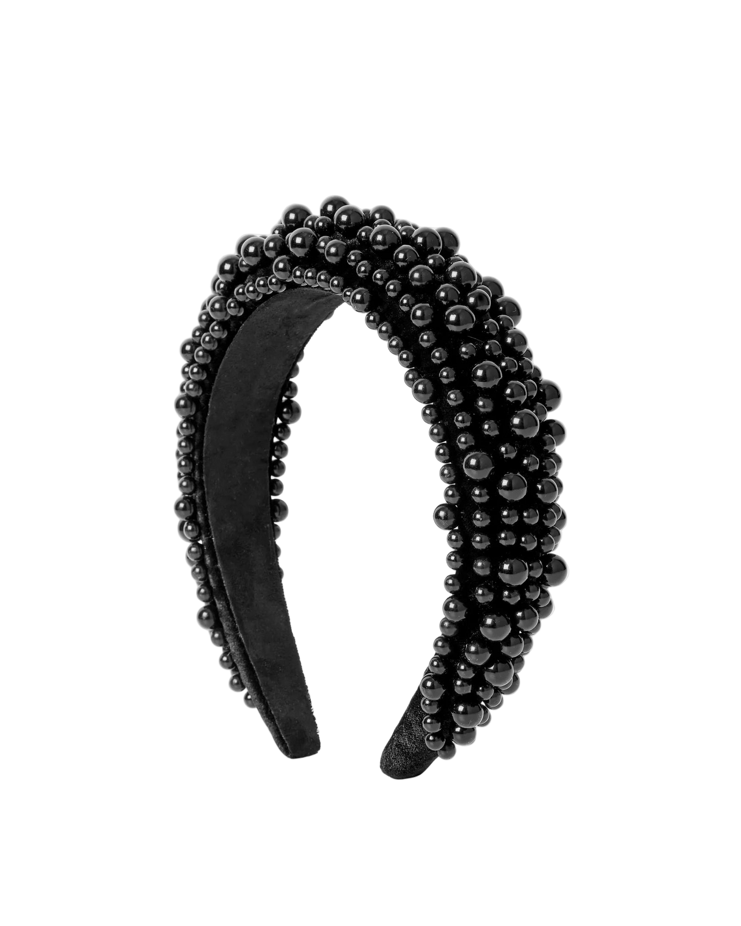 Day Pearly Velvet Hair Band - Black