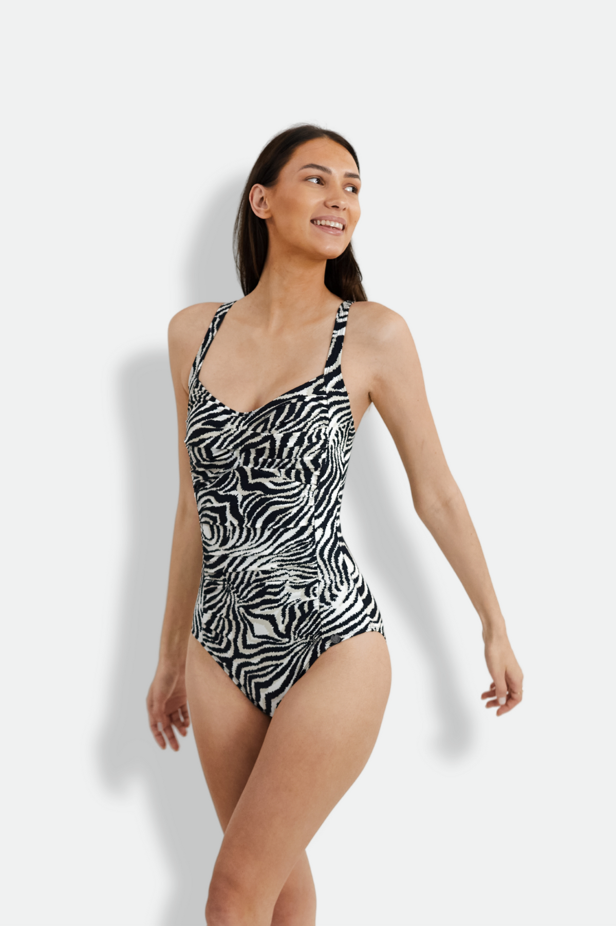 Zebra Potenza Swimsuit - Offwhite/Black
