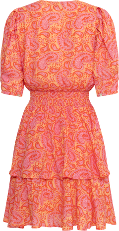 Jade Viscose Dress - Coral
