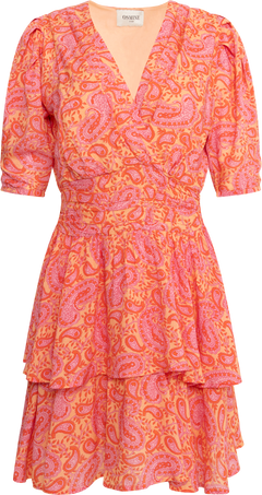 Jade Viscose Dress - Coral