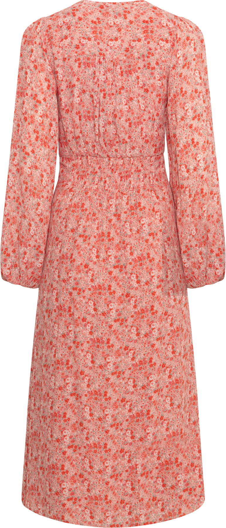 Una Crepe Midiklänning - Ljusrosa blommig