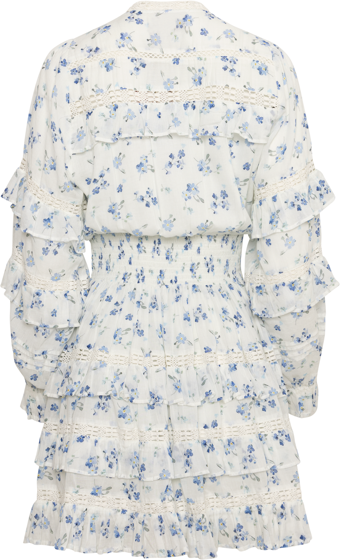 Sol Cotton Flower Dress - Blue Flower