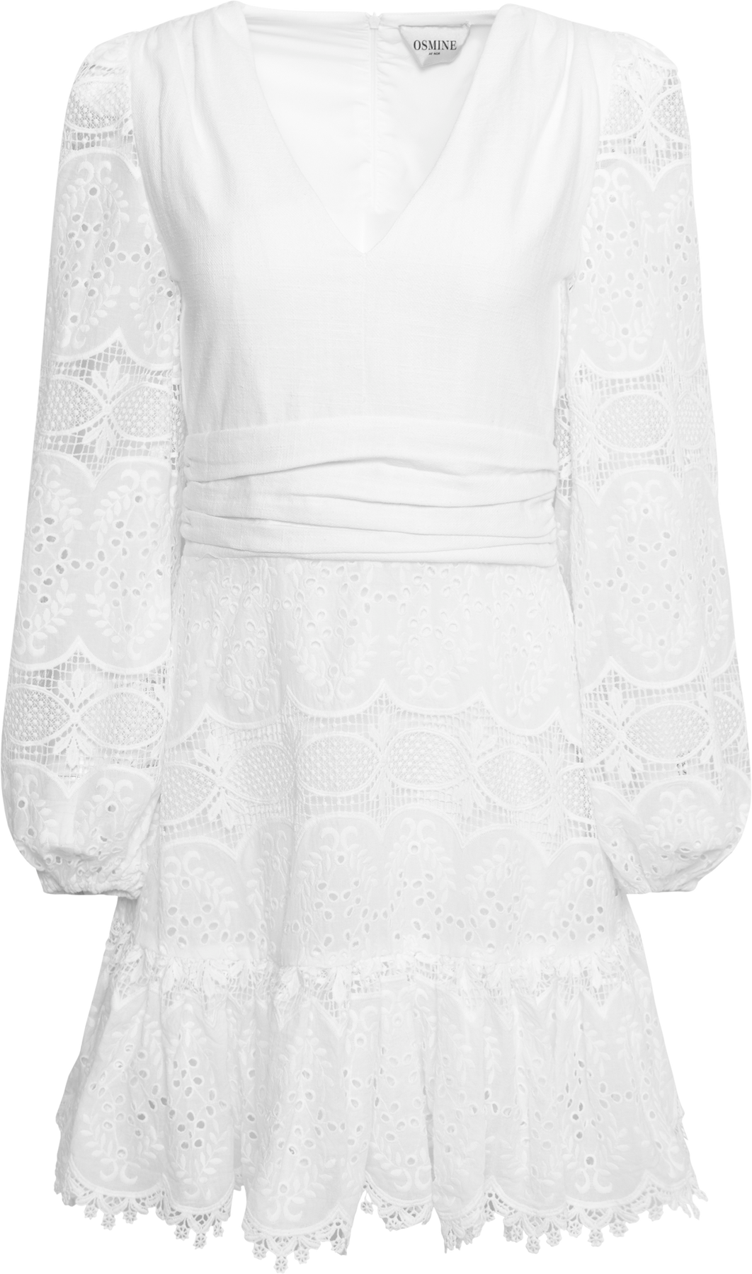 Lani Lace Mini Dress - Vit