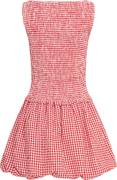 Tora Gingham Mini Dress - Red