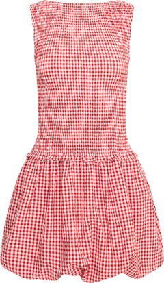 Tora Gingham Mini Dress - Red
