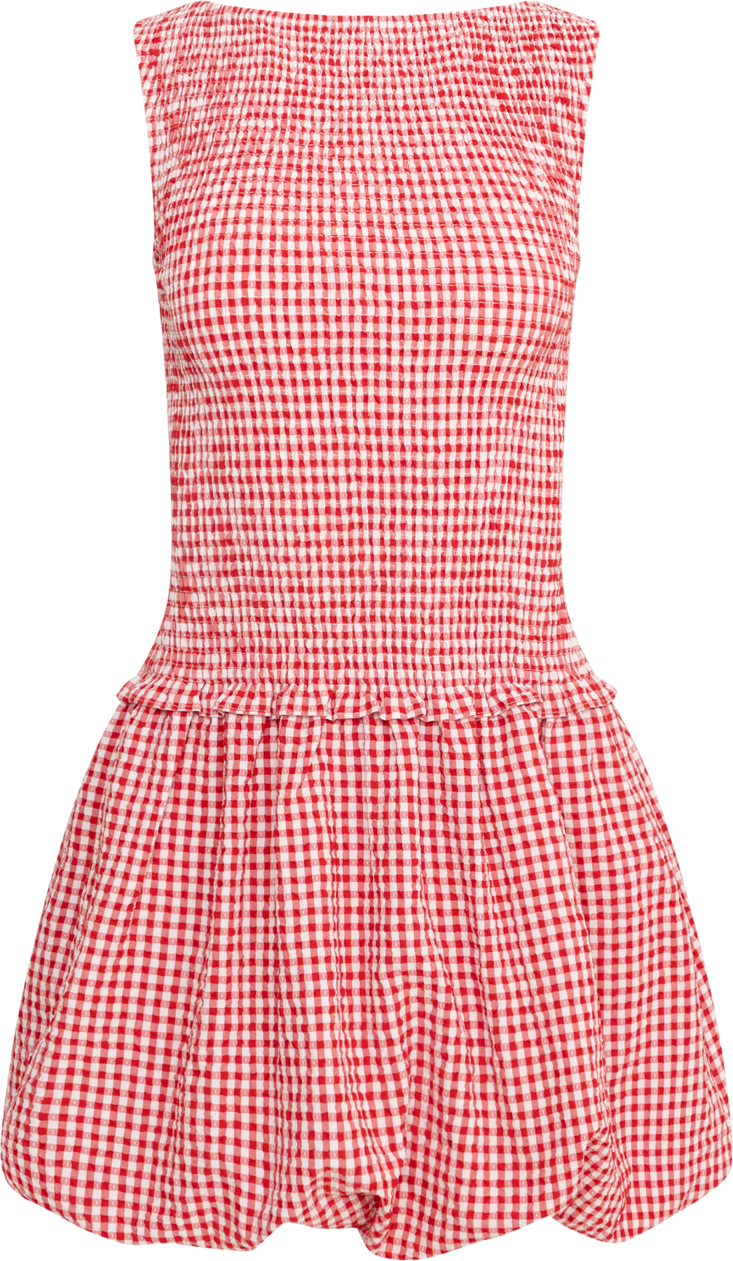 Tora Gingham Miniklänning - Röd