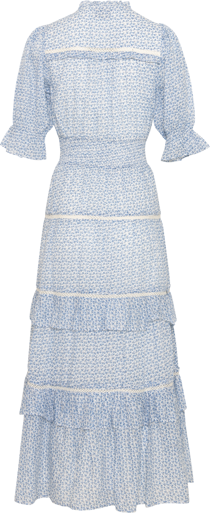 Vera Cotton Flower Dress - Blue Flower