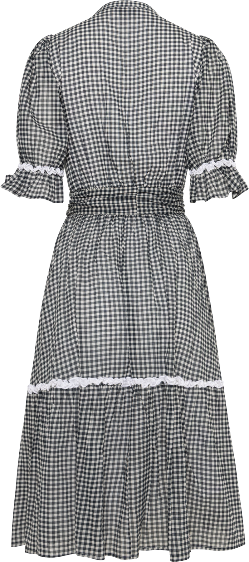 Gertrude Gingham Klänning - Svart/Vit