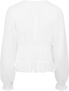 Ellen Cotton Voile Blouse - White