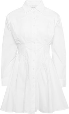 Esmeralda Poplin Shirt Dress - White