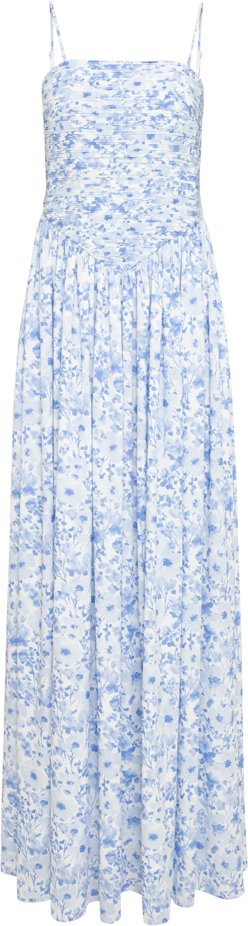 Meya Chiffon Bandeauklänning - Blue Print