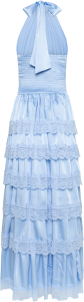 Ingalu Satin Lace Maxi Dress - Ljusblå