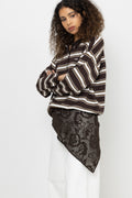Croflora Triangle Scarf - Hot Fudge Brown