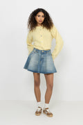 Tint Rigid Denim Mini Skirt - Mid Blue Vintage