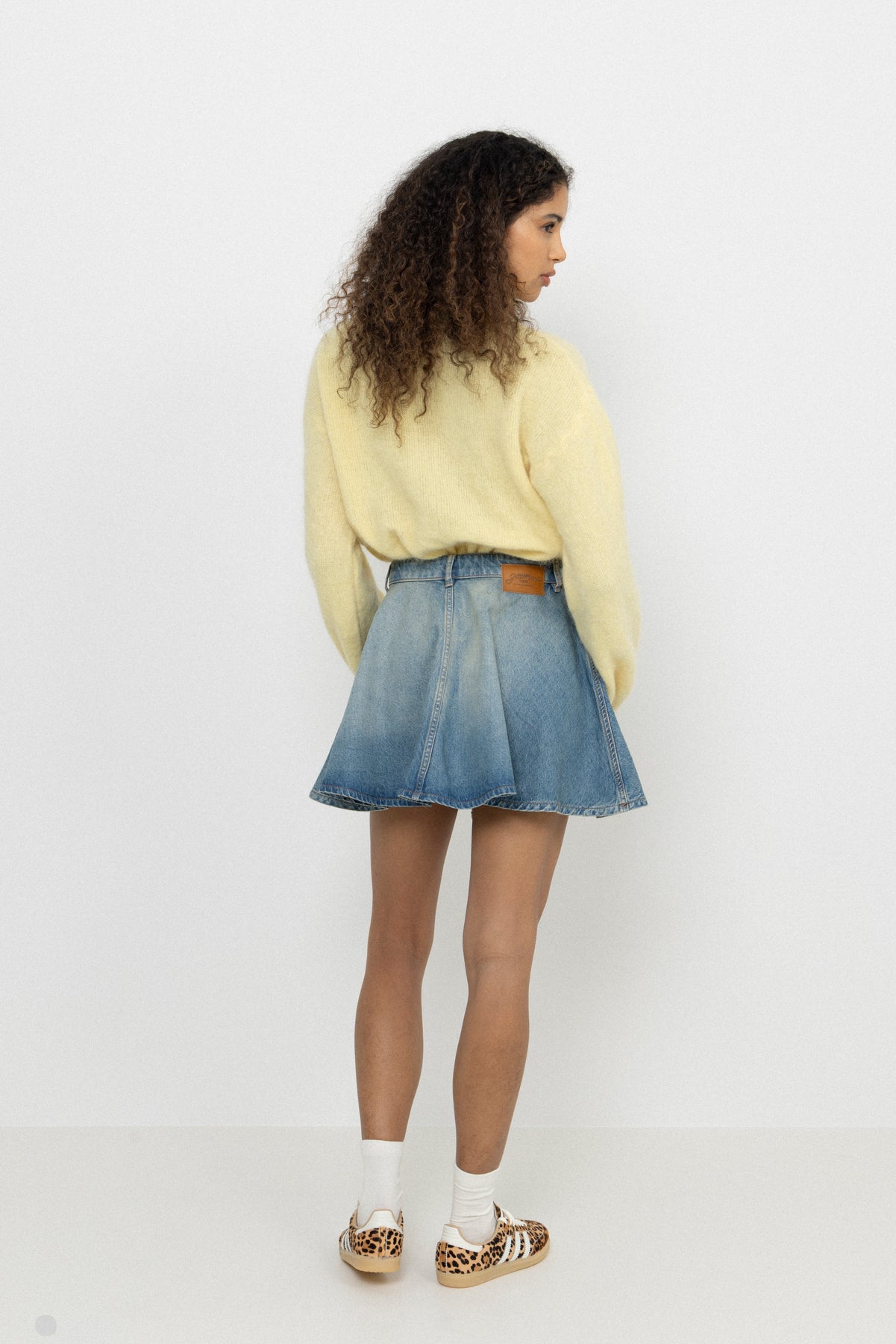 Tint Rigid Denim Mini Skirt - Mid Blue Vintage