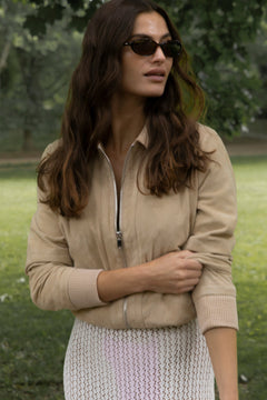 Nico Suede Jacket - Sand