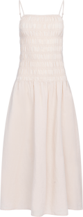 Amalie Maxi Linen Dress - Creme