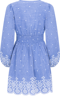 Runa Chambray Mini Dress - Blue