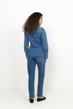 Regular Agathe Denim Shirt - Medium Blue Denim