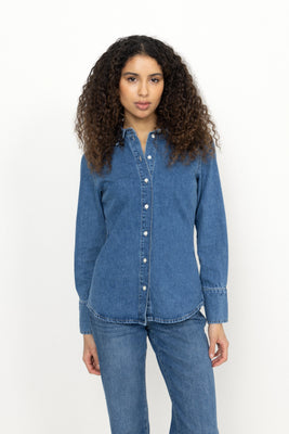 Regular Agathe Denim Shirt - Medium Blue Denim