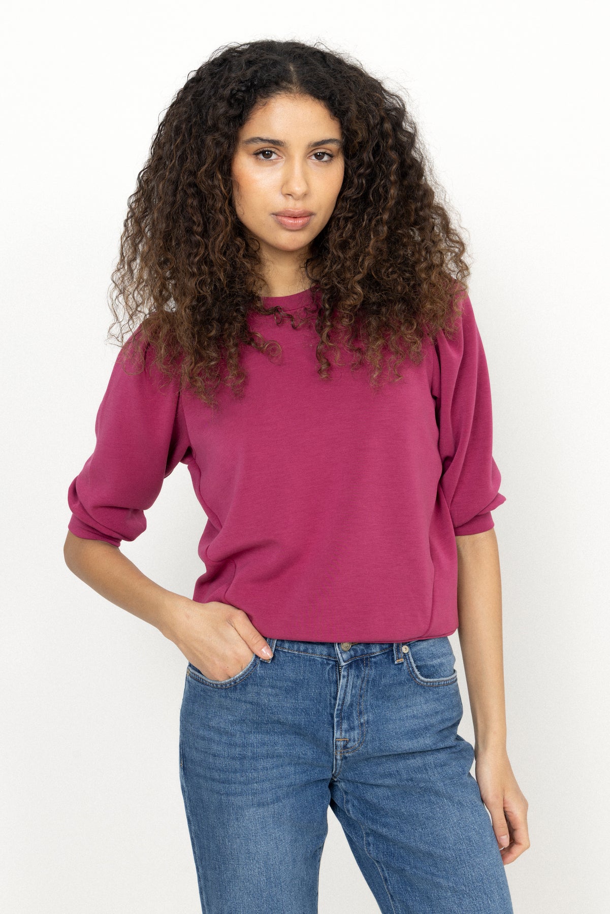 Tenny 3/4 Sweat Top - Anemone
