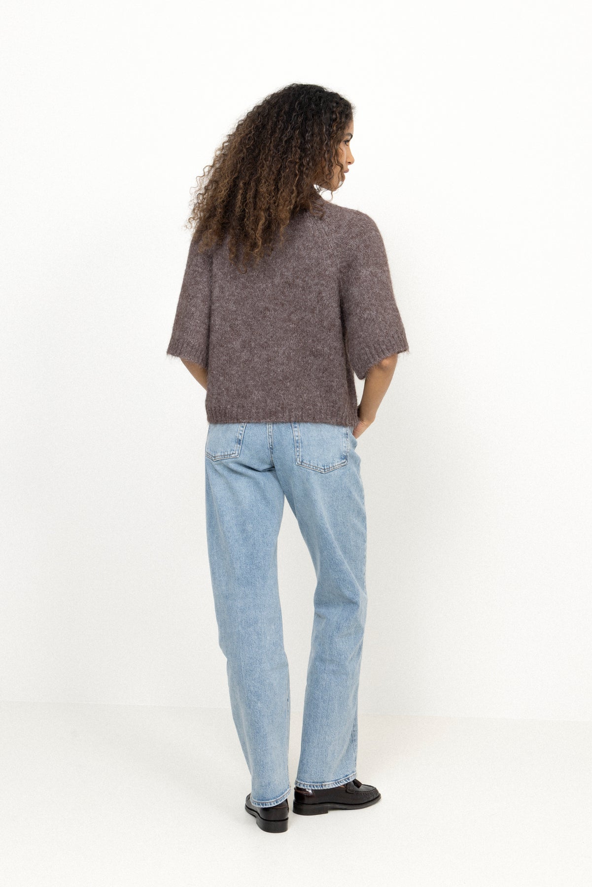 Benuta Fluffy Knit Cardigan - Ljusbrun