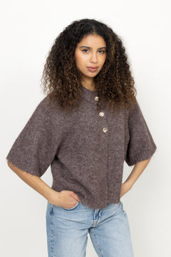 Benuta Fluffy Knit Cardigan - Light Brown