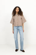 Rosella Boucle Mini Jacket - Taupe