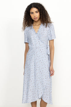 Peony Dress - Light Blue/Off White