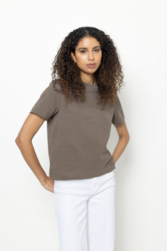 Essential Ss Boxy Tee Noos - Chocolate Chip